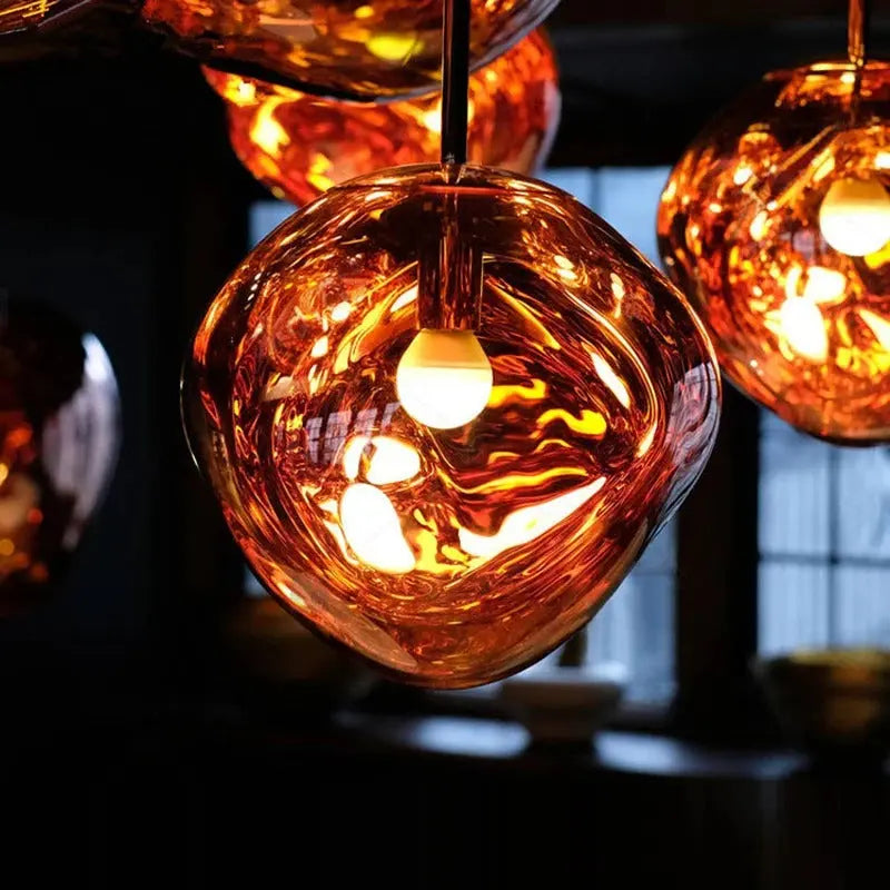 Elna – Modern Lava-Inspired Nordic LED PVC Ball Pendant Lamp for Bold, Stylish Lighting Kozyled