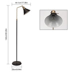 Novryn – Vintage Black & Gold Industrial Metal Floor Lamp Lampasa.com