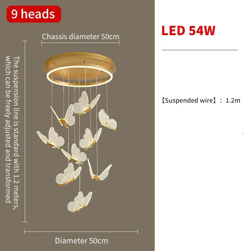 Selina - Butterfly Dimmable LED Chandelier Lampasa.com