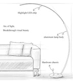 Nils – Modern Scandinavian Arc-Shaped Dimmable LED Floor Lamp Lampasa.com