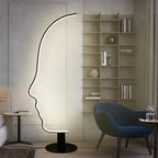 Madeline™ – Nordic Human Face Dimmable LED Floor Lamp for Artistic, Adjustable Lighting Kozyled