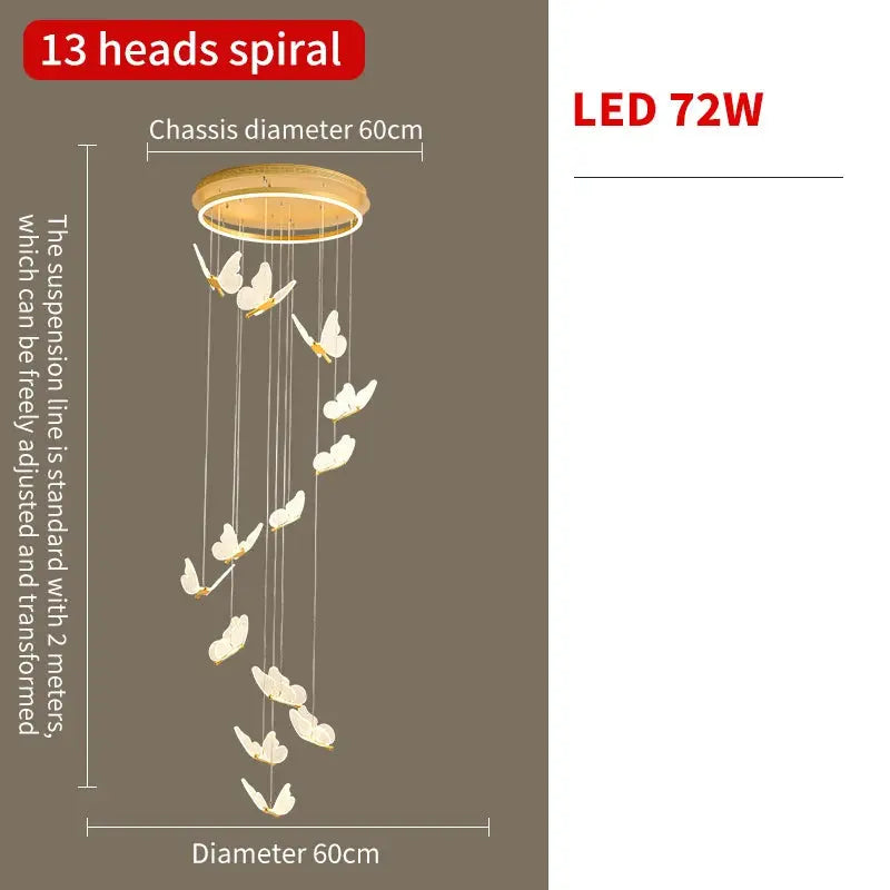 Selina - Butterfly Dimmable LED Chandelier Lampasa.com