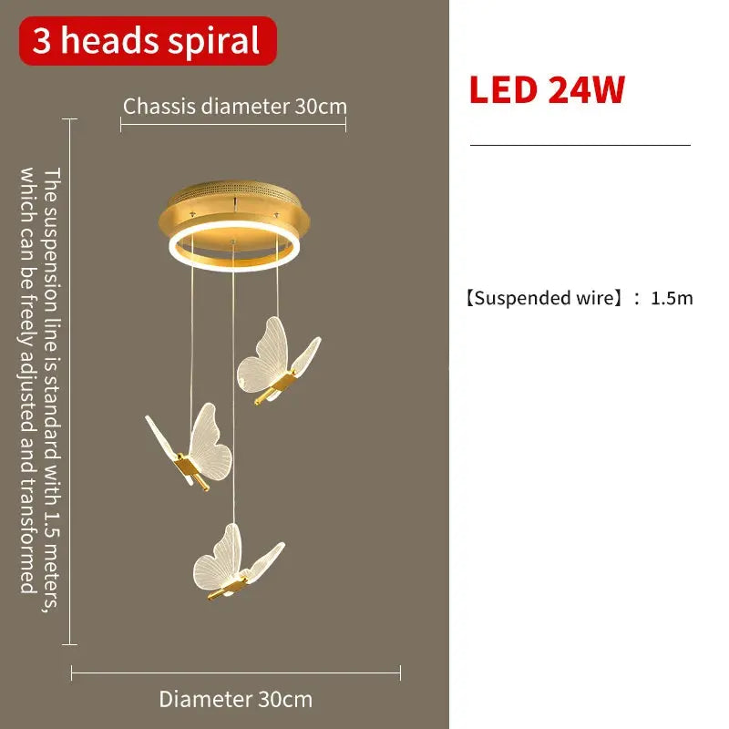 Selina - Butterfly Dimmable LED Chandelier Lampasa.com
