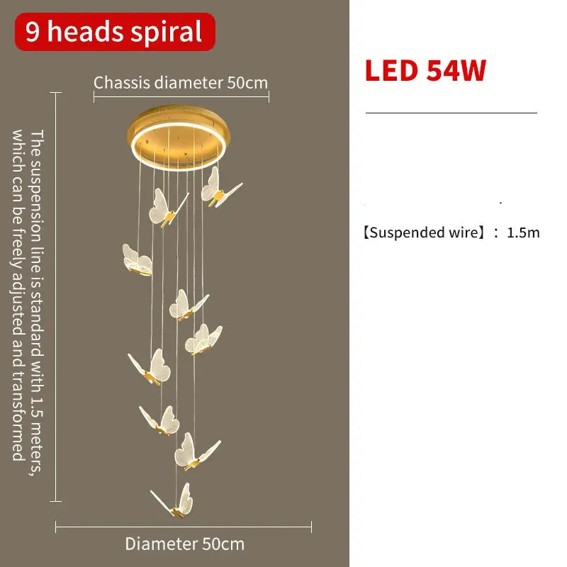 Selina - Butterfly Dimmable LED Chandelier Lampasa.com
