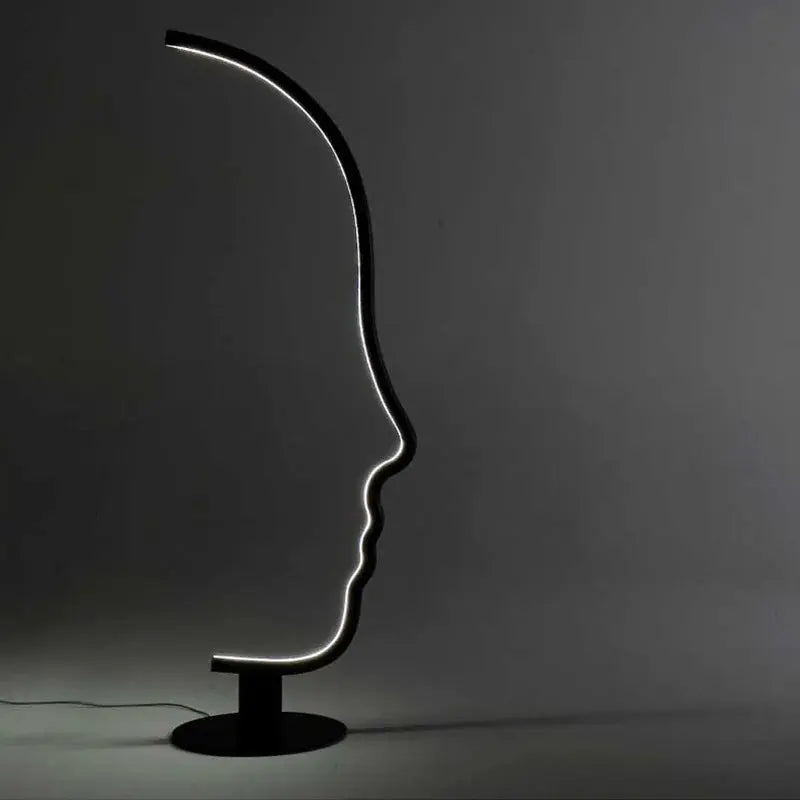 Madeline™ – Nordic Human Face Dimmable LED Floor Lamp for Artistic, Adjustable Lighting Kozyled