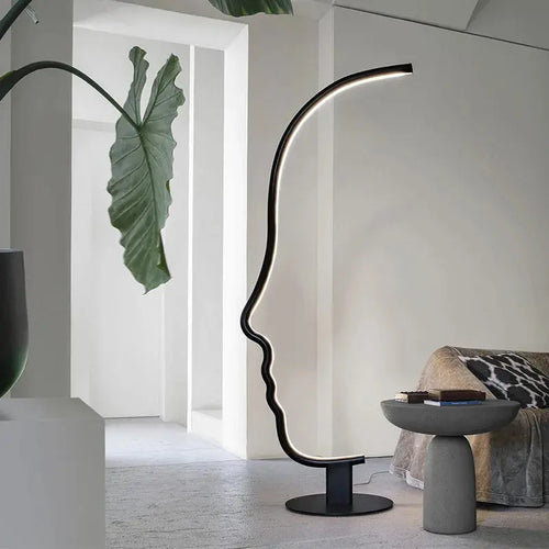 Madeline™ – Nordic Human Face Dimmable LED Floor Lamp for Artistic, Adjustable Lighting Kozyled