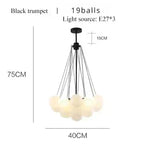 Bravik – Scandinavian Frosted Bubble Glass LED Pendant Lamp Lampasa.com
