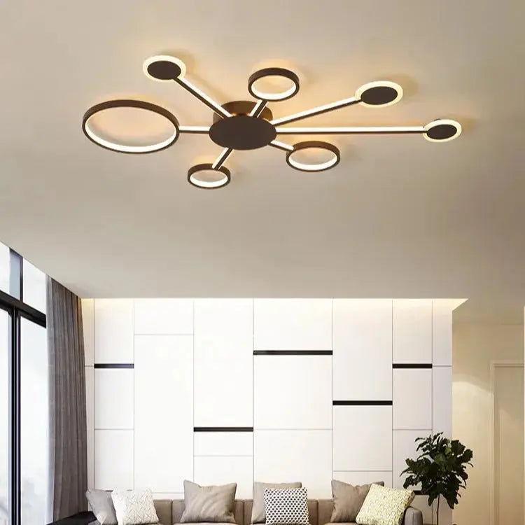 Rorik - Modern Creative Design Coffee Color Dimmable LED Ceiling Lamp Lampasa.com