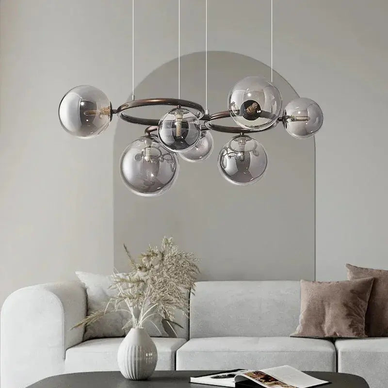Leif – Modern Glass Ball LED Pendant Light for Dining Tables and Bars Kozyled.com