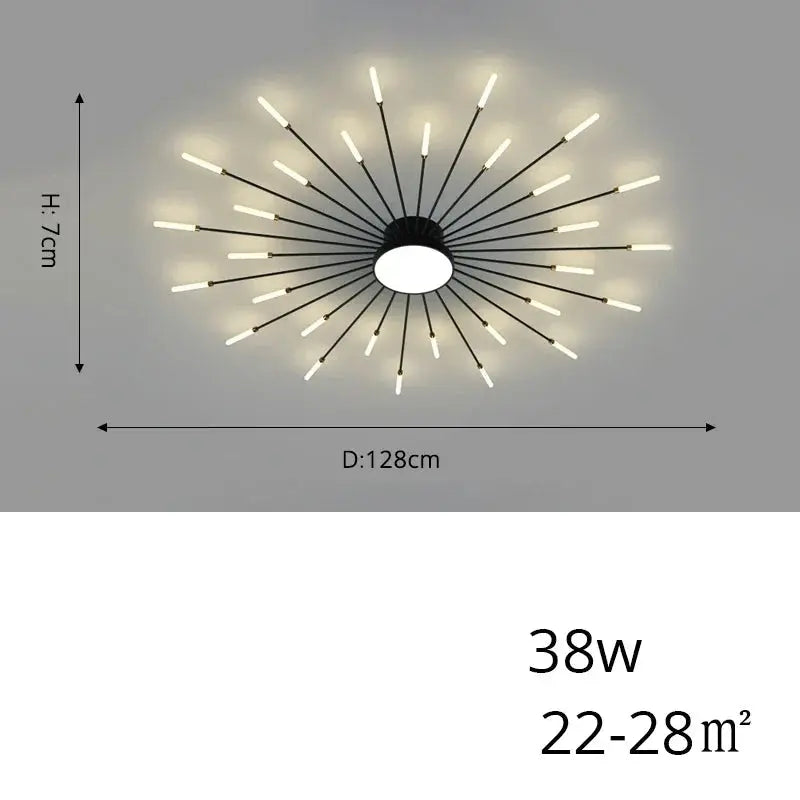 Arlo – Modern Scandinavian Fan-Shape Dimmable LED Ceiling Lamp Lampasa.com