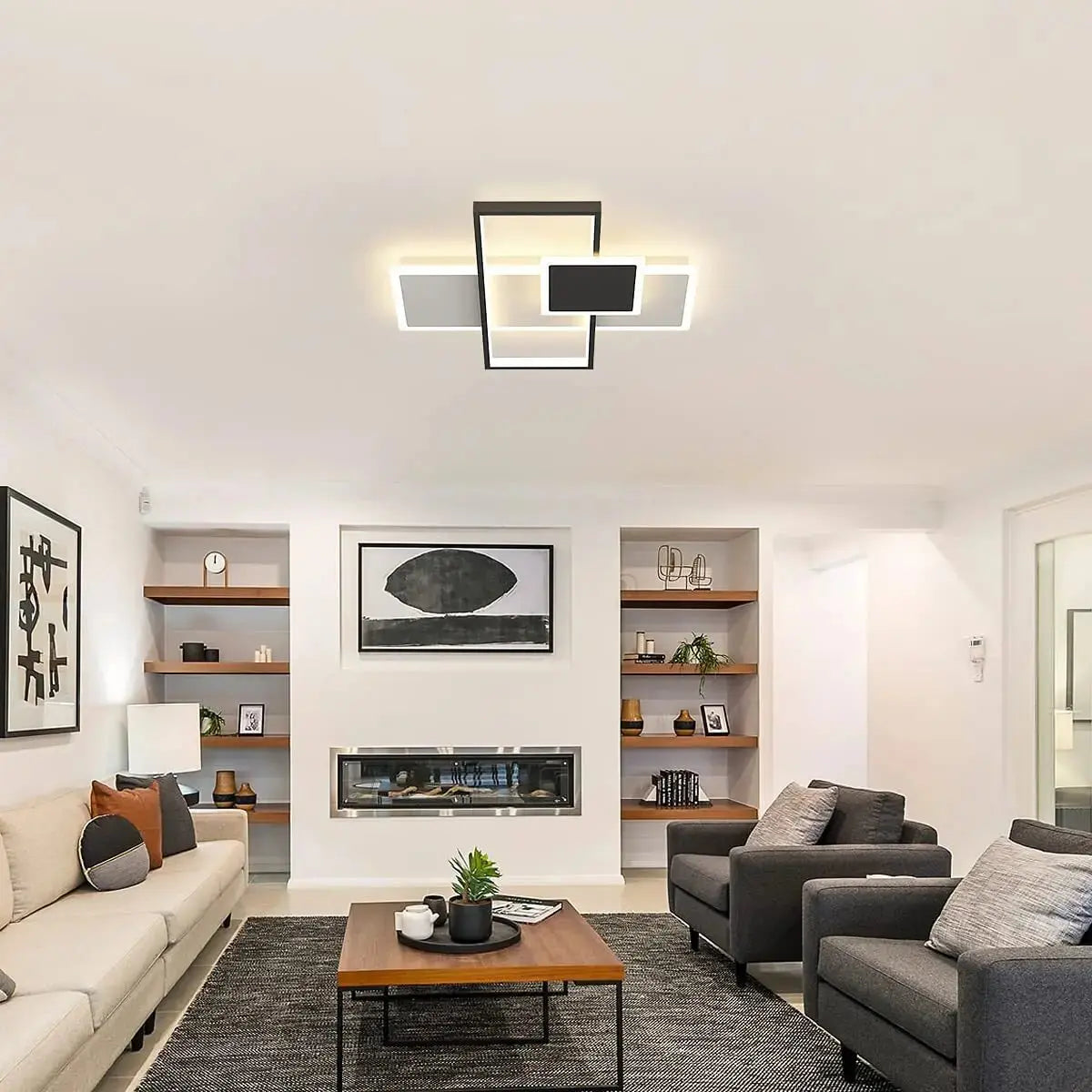 Vynric – Modern Square Design Dimmable LED Ceiling Lamp Lampasa.com