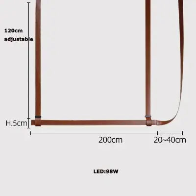 Verdandi – Minimalist Dimmable LED Pendant Light with Leather Belt Design for Dining Tables and Bars Kozyled.com
