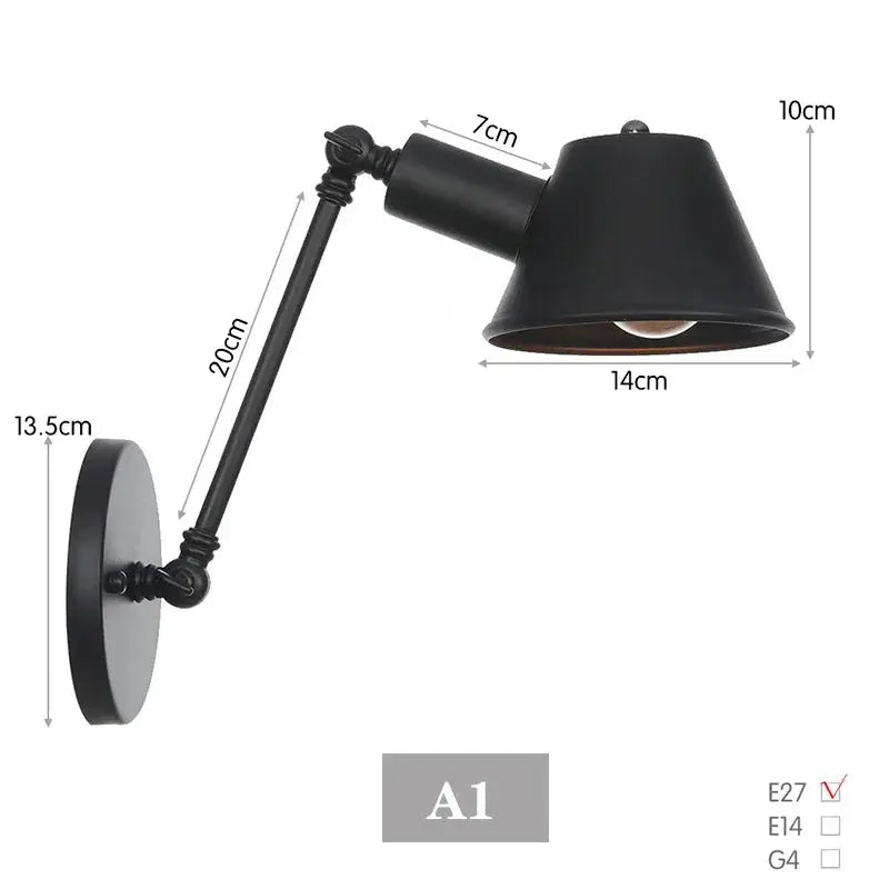 Branson – Modern Rustic LED Wall Light in Black Vintage Finish Lampasa.com