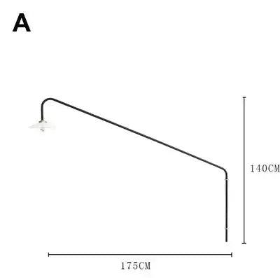 Zelda – Nordic Long-Pole Rotary Swing Arm LED Wall Lamp for Flexible Lighting Kozyled