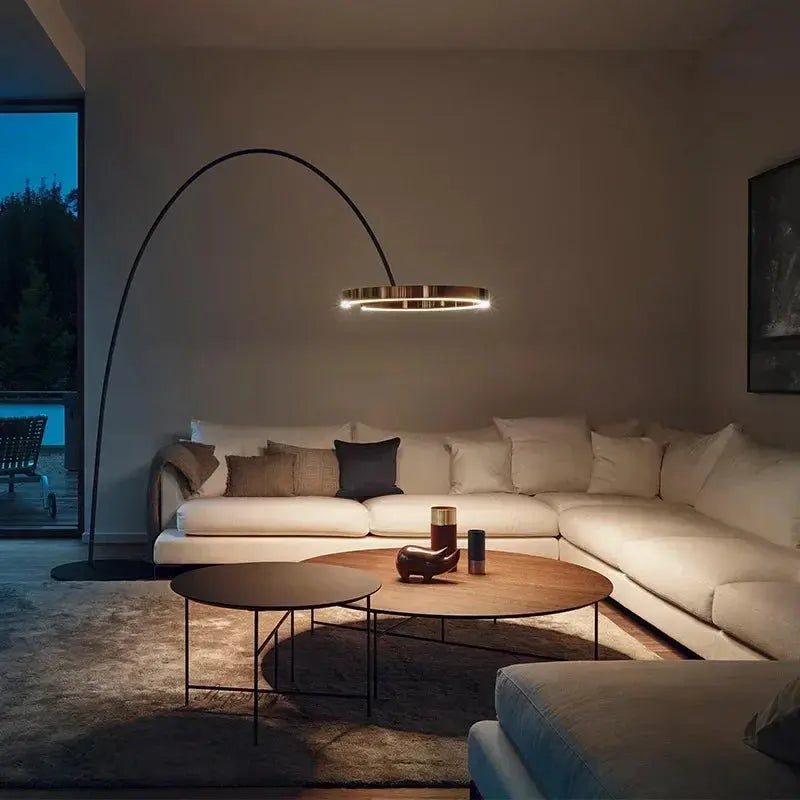 Alberte – Modern Luxury Dimmable LED Ring Floor Lamp Series Lampasa.com