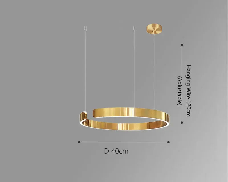 Alberte – Modern Luxury C-Ring Dimmable LED Pendant Lamp Kozyled