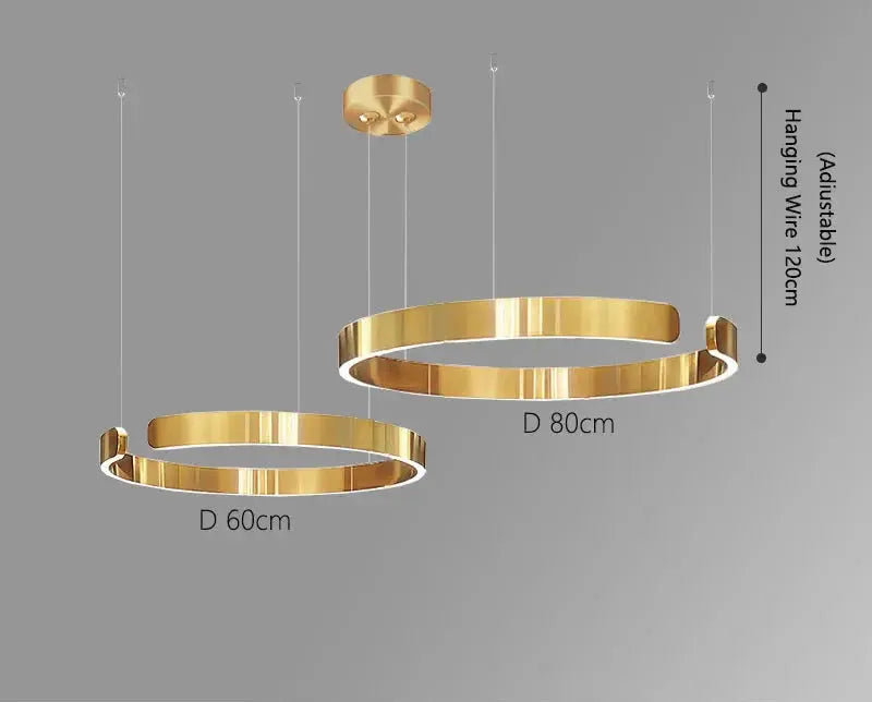 Alberte – Modern Luxury C-Ring Dimmable LED Pendant Lamp Kozyled
