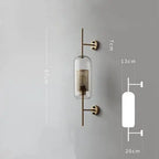 Sola – Modern Industrial LED Wall Light with Glass Shade Lampasa.com