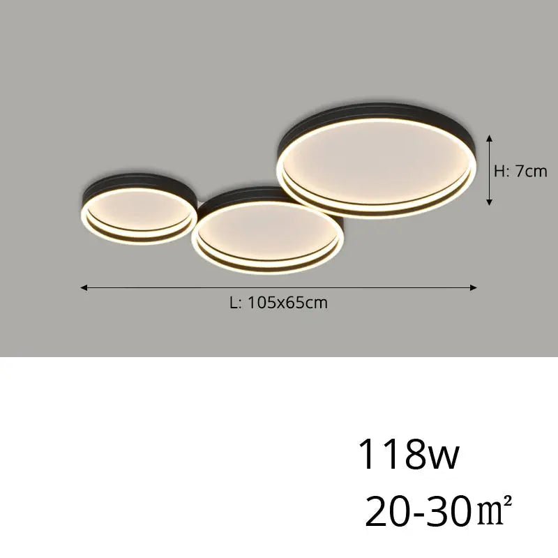 Veya – Modern Circular Dimmable LED Ceiling Lamp Lampasa.com