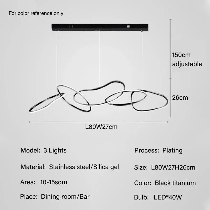 Edda – Creative Circular Dimmable LED Pendant Light for Dining Tables and Bars Kozyled.com