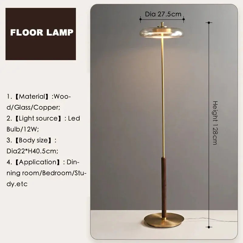 Valora – Elegant Gold Modern Glass LED Table Lamp Lampasa.com