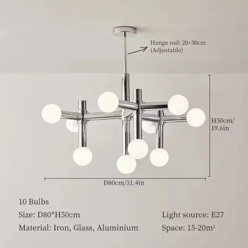 Astor – Nordic LED Ceiling Light with Elegant Glass Ball Design Kozyled.com