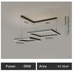 Zerel – Scandinavian Elegant Modern Square Dimmable LED Pendant Lamp Lampasa.com
