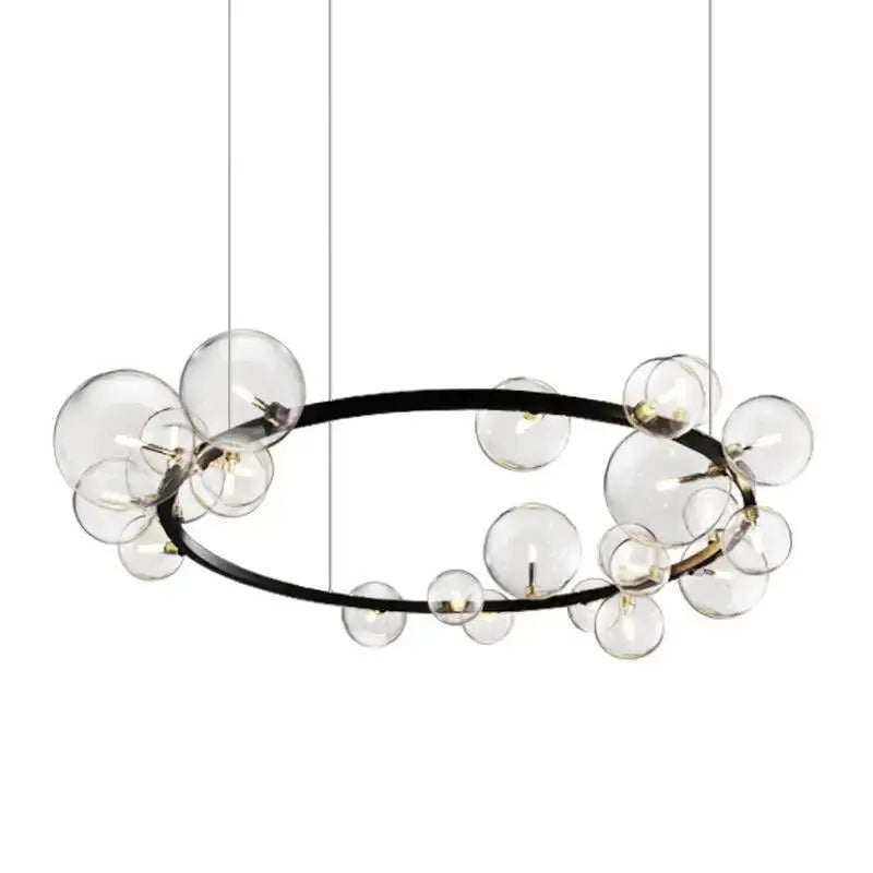 Bendik – Nordic Clear Glass Ball LED Pendant Light with Round Design Kozyled.com