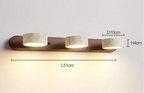 Japandi Travertine & Wood Rotatable Wall Lamp – Adelina lampasa.com