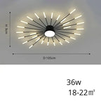 Arlo – Modern Scandinavian Fan-Shape Dimmable LED Ceiling Lamp Lampasa.com