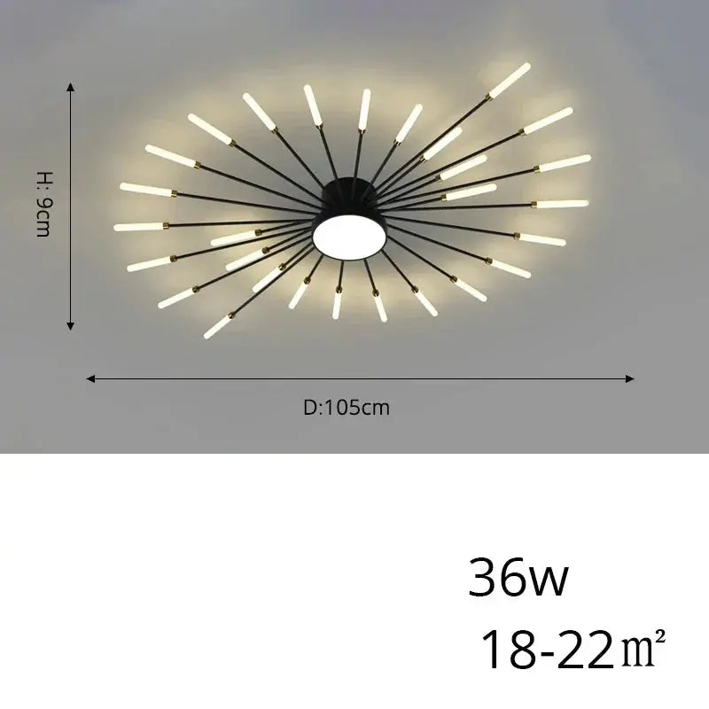 Arlo – Modern Scandinavian Fan-Shape Dimmable LED Ceiling Lamp Lampasa.com