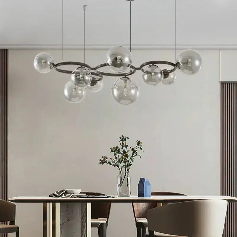 Leif – Modern Glass Ball LED Pendant Light for Dining Tables and Bars Kozyled.com