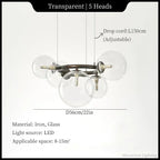 Leif – Modern Glass Ball LED Pendant Light for Dining Tables and Bars Kozyled.com