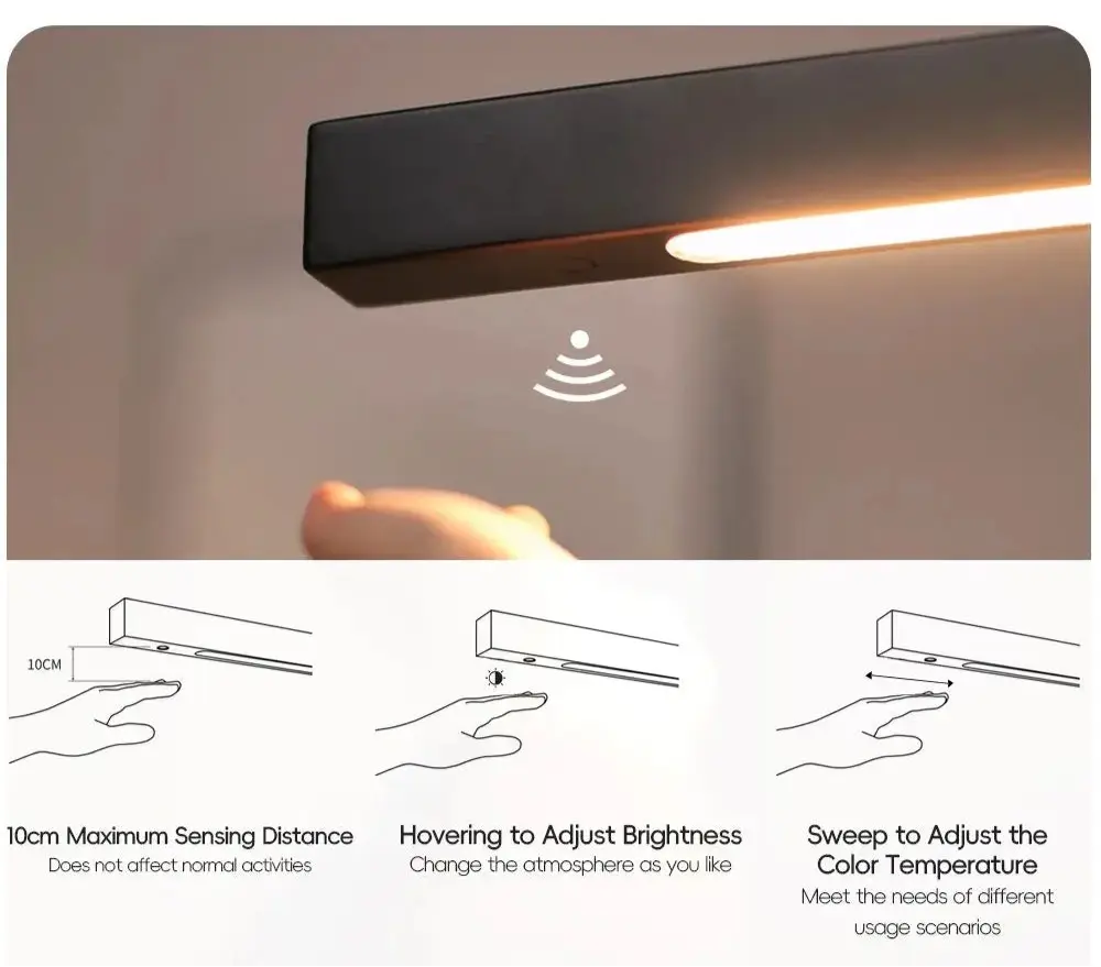 Einar – Dimmable Smart LED Pendant Light with Wooden Design and Sweep Sensor (Black & White Edition) Kozyled.com
