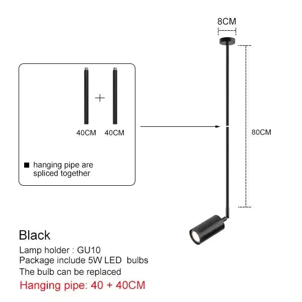 Lirian – Scandinavian adjustable Head LED Pendant Spotlight Lampasa.com