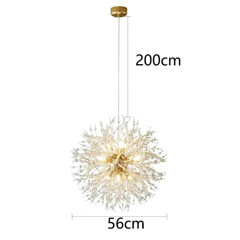 Aurelia – Modern Crystal Dandelion Dimmable LED Pendant Lamp Lampasa.com