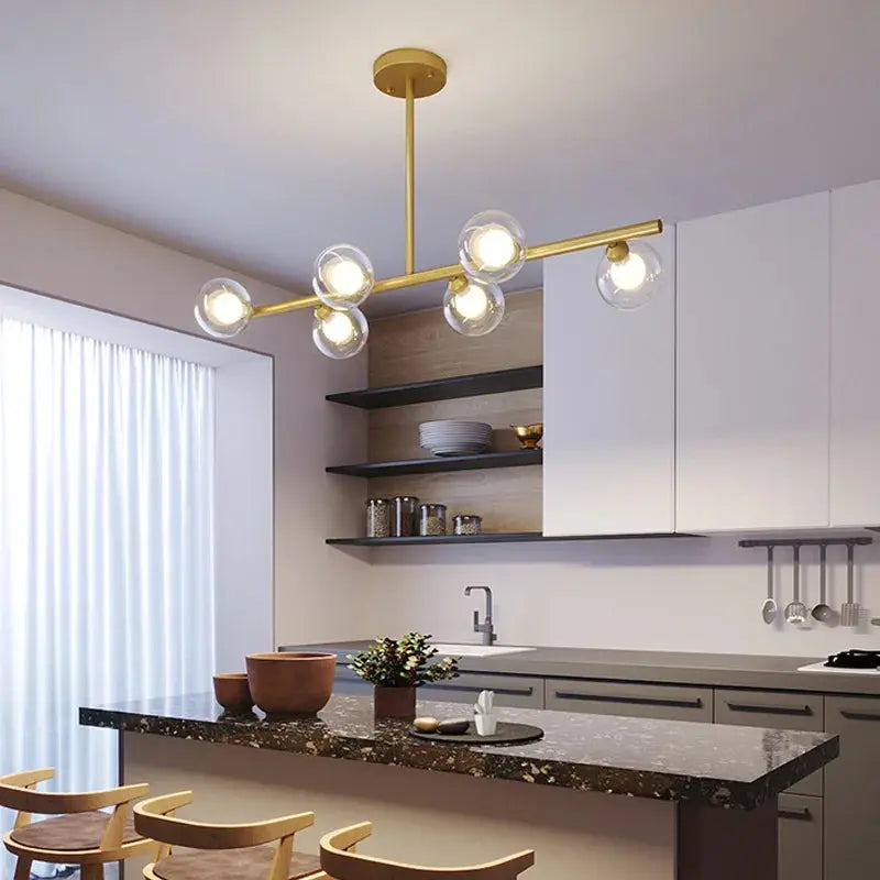 Edvin – Modern Glass Ball LED Pendant Light for Dining Tables and Bars Kozyled.com