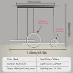 Vegard – Minimalist Double Ring Dining Table Dimmable LED Pendant Lamp Lampasa.com