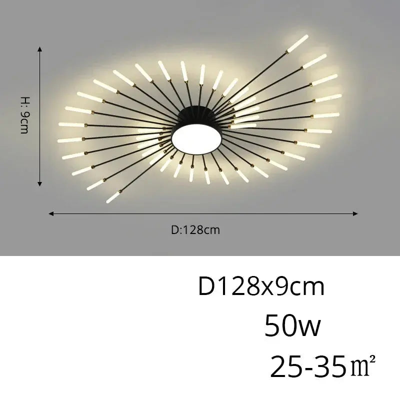 Arlo – Modern Scandinavian Fan-Shape Dimmable LED Ceiling Lamp Lampasa.com