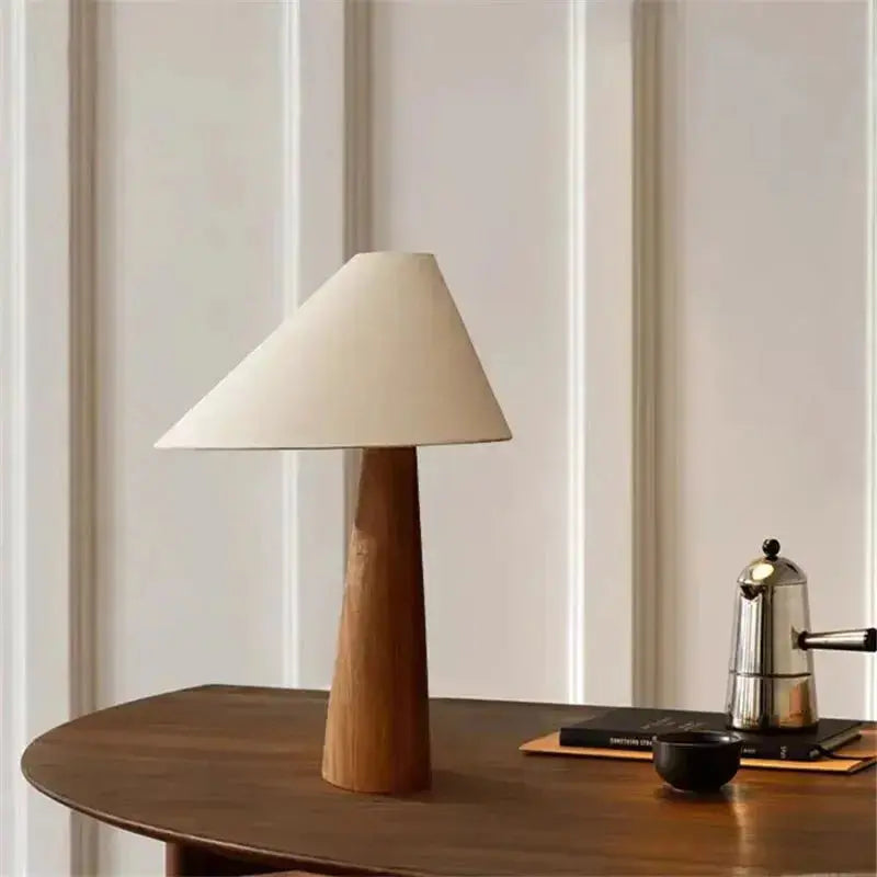 Elis – Tapered Oak Wood LED Table Lamp for Natural Interiors Lampasa.com