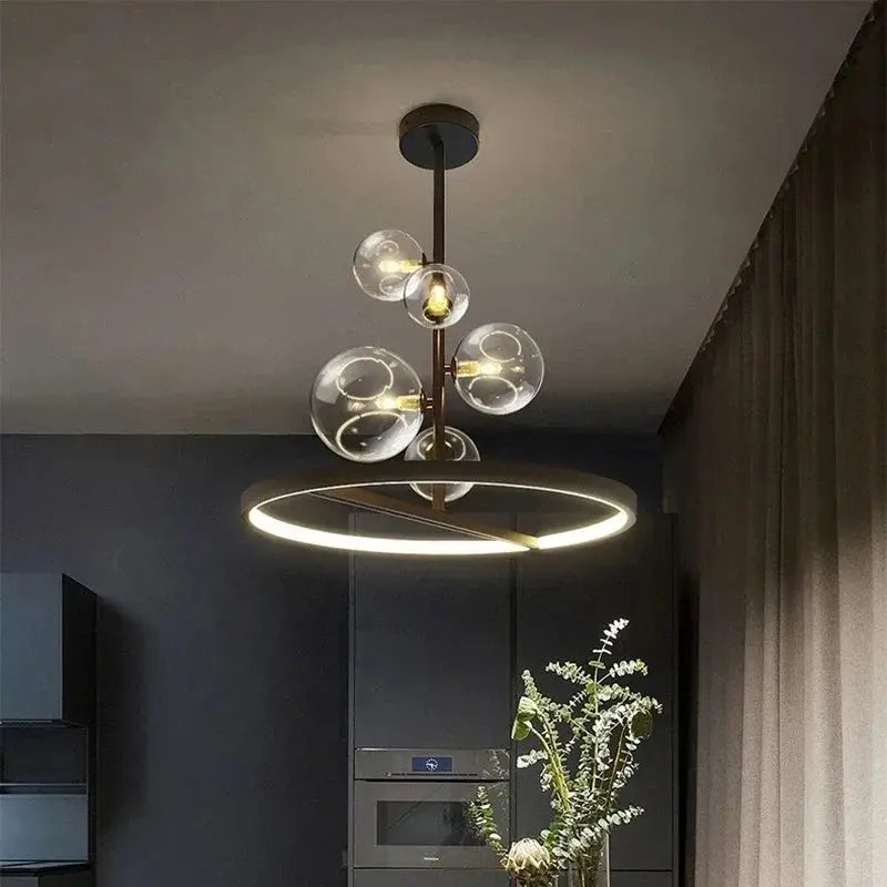 Aleksander – Nordic Artistic LED Pendant Light with Glass Ball Design Kozyled.com