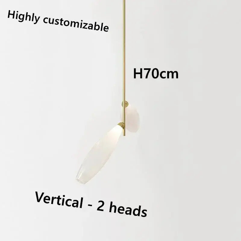 Malou – Scandinavian Rice Grain Glass Dining Table Dimmable LED Pendant Lamp Lampasa.com