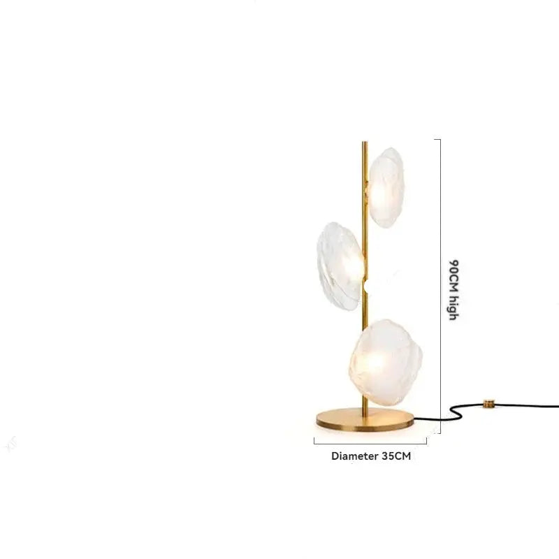 Selma – Luxury Unique Glass Petals LED Floor Lamp Lampasa.com