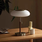 Esben – Vintage LED Table Lamp with White Glass Shade Lampasa.com