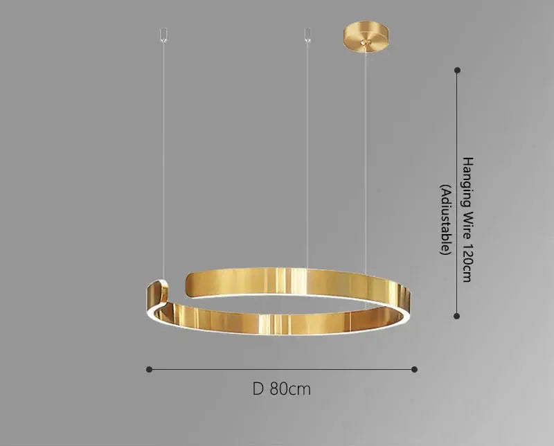 Alberte – Modern Luxury C-Ring Dimmable LED Pendant Lamp Kozyled