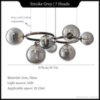 Leif – Modern Glass Ball LED Pendant Light for Dining Tables and Bars Kozyled.com