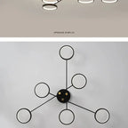 Modern Multi Ring Dimmable LED ceiling light – Soletta lampasa.com