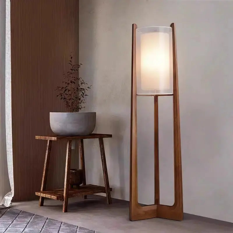 Ingvild – Japanese-Style Solid Wood LED Floor Lamp with Lantern Design Lampasa.com