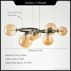 Leif – Modern Glass Ball LED Pendant Light for Dining Tables and Bars Kozyled.com