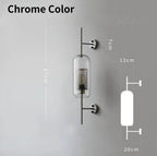 Sola – Modern Industrial LED Wall Light with Glass Shade Lampasa.com